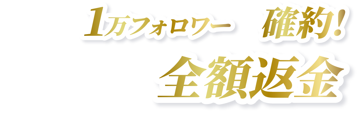1年間で1万フォロワーを確約！もし未達成なら全額返金